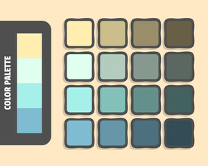 Moccasin honeydew paleturquoise skyblue color palette, colour matching, rgb colors, harmonious colours catalog