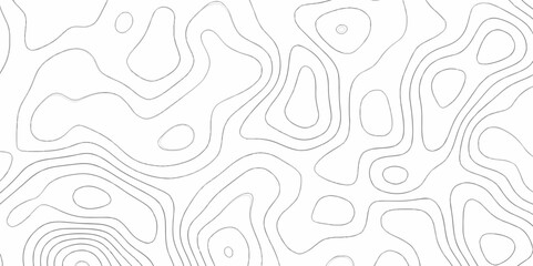 Modern Abstract Topographic map background with wave lines. Topographic map in contour black line on isolated white background. Vector illustration. paper texture Imitation of a geographical map shade - obrazy, fototapety, plakaty