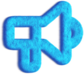 Speakerphone Blue Fluffy Icon