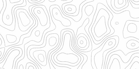 Modern Abstract Topographic map background with wave lines. Topographic map in contour black line on isolated white background. Vector illustration. paper texture Imitation of a geographical map shade - obrazy, fototapety, plakaty