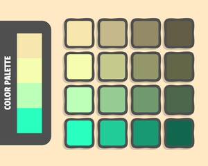 Palegoldenrod palegoldenrod palegreen turquoise color palette, colour matching, rgb colors, harmonious colours catalog