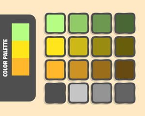 Palegreen gold goldenrod whitesmoke color palette, colour matching, rgb colors, harmonious colours catalog