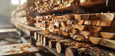 Industrial drying and storage of lumber.