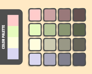 Pink lightgoldenrodyellow lightyellow lavender color palette, colour matching, rgb colors, harmonious colours catalog