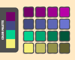 Purple darkslateblue mediumspringgreen khaki color palette, colour matching, rgb colors, harmonious colours catalog