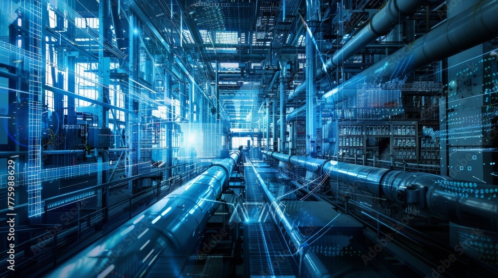 Poster The concept of smart industries. Automation and data exchange in manufacturing technologies...........
