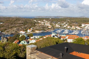 Beautiful view of the Marstrand seaside locality in Sweden