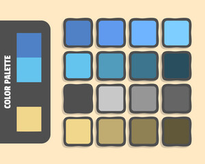 Steelblue skyblue snow khaki color palette, colour matching, rgb colors, harmonious colours catalog