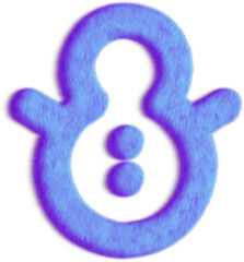 Snowman Purple Fluffy Icon