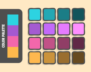 Turquoise mediumorchid hotpink sandybrown color palette, colour matching, rgb colors, harmonious colours catalog