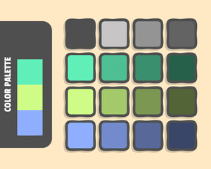 Whitesmoke mediumaquamarine khaki lightskyblue color palette, colour matching, rgb colors, harmonious colours catalog