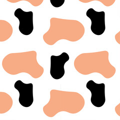 Shapeless spots. Hand drawn seamless pattern
