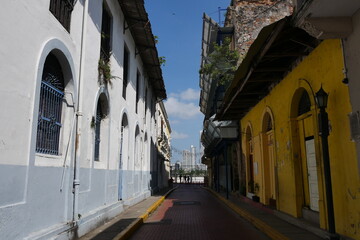 Gasse in der Altstadt Casco Viejo in Panama-Stadt