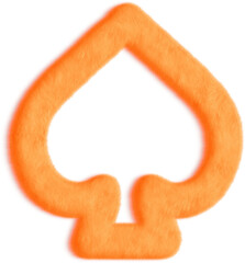 Spade Orange Fluffy Icon