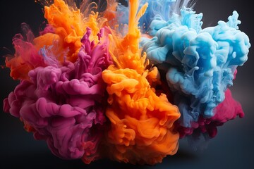 Fototapeta premium Abstract Colorful Burst Smoke Image Generated By AI