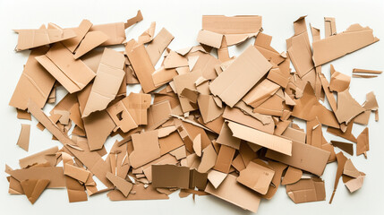 Cardboard scraps are displayed in a straightforward and uncluttered composition