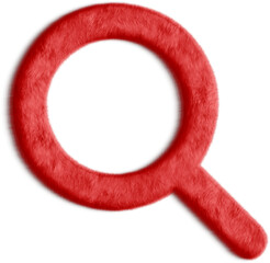Search Red Fluffy Icon