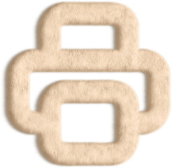 Printer Beige Fluffy Icon