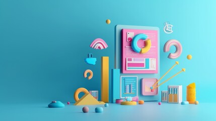 Fototapeta premium A visual metaphor for startup growth in software and web development