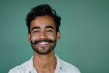 Obraz premium Charismatic Young Man with a Bright Smile. Generative AI.