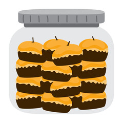 Nastar snack ramadan and eid fitr food illustration vector