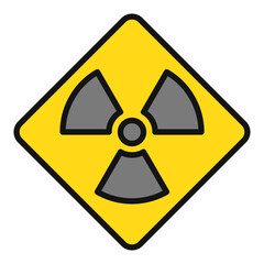 Radiation Warning vector colored icon or logo element