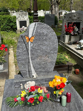 Tombstones in the public cemetery