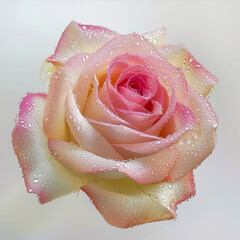Pink and white rose isolated - 775999474