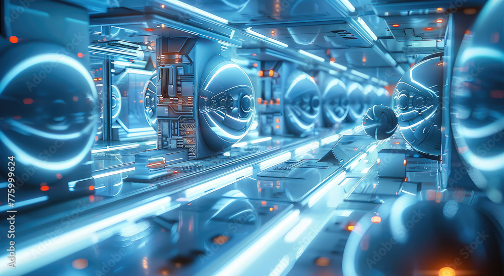 Poster technological elements. generative ai.
