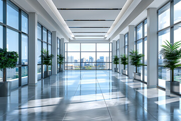 empty office, the panoramic windows