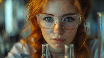 students conducting experiments in a state-of-the-art science laboratory, their faces alight with wonder as they explore the mysteries of the natural world, in breathtaking 16k full ultra HD. - obrazy, fototapety, plakaty