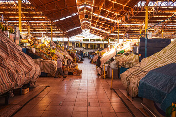 interior of the market halls in Arequipa