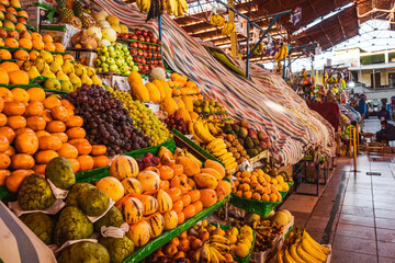 fruit and vegetables at the market in Arequipa