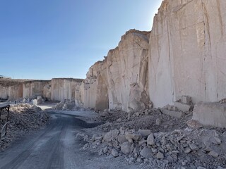 white stone mine canyon in Arequipa