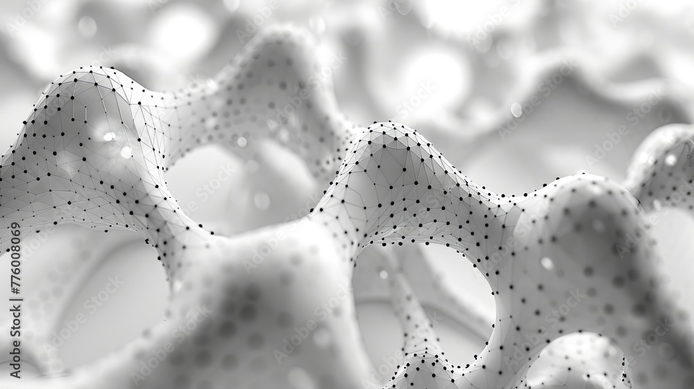 Aufkleber modern 3d graphic with geometric background. wireframe light connection structure.
