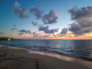 Sunrise in a Caribbean sea