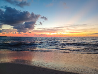 Sunrise in a Caribbean sea