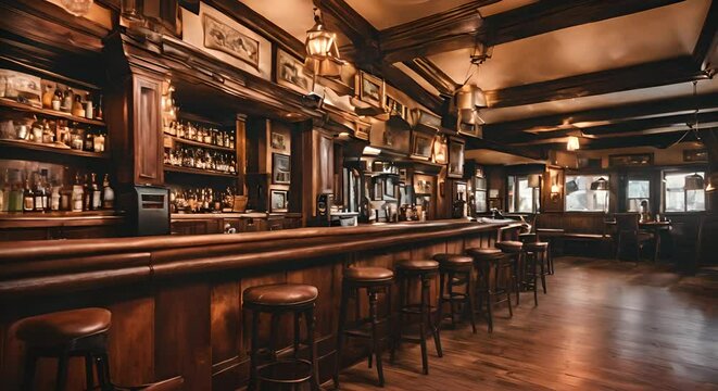 Interior of a pub in the wild west.