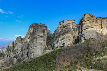 Majestic Marvel: The Church Perched on a Cliff in Meteora, Greece
