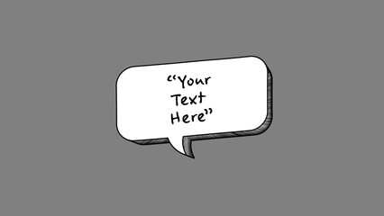 Comic Cartoon Style Text Bubble Speech Intro