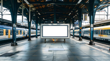 Fototapeta premium Mock up boards Banners template directory Sign in Subway station