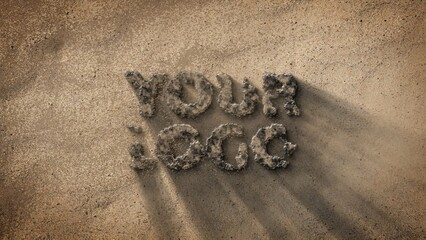 Sand Dune Sandstorm Dusty Beach Text and Logo Reveal