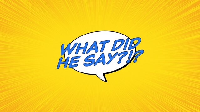 Full Screen Cartoon Text Bubble Speech Title Intro