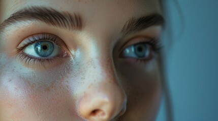 Fototapeta premium Attractive young red hair freckles woman