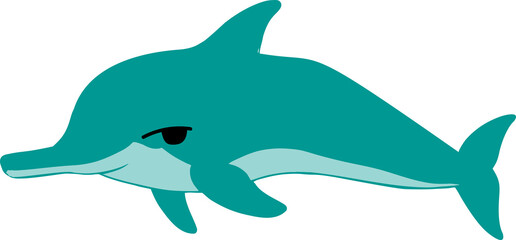 cute dolphin cartoon, sea animal