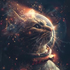 Artificial intelligence created a cat astronaut.