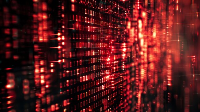 A video showcasing computer hacking techniques with glitch effects and binary code in the background, SBV file format in 4K resolution.