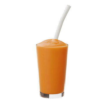 Carrot Smoothie Isolated 3d Render Illustration