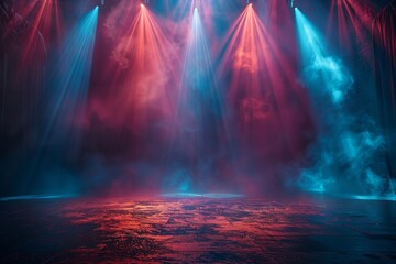 The stage was bathed in a soft glow from the spotlights, creating a captivating atmosphere for the...