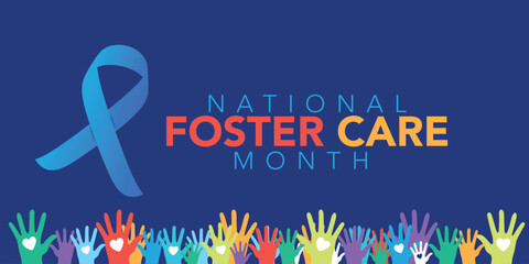 vector graphic of national foster care day good for national foster care day celebration. flyer design illustration. a time to recognize that we can each play a part in enhancing the lives of children - obrazy, fototapety, plakaty